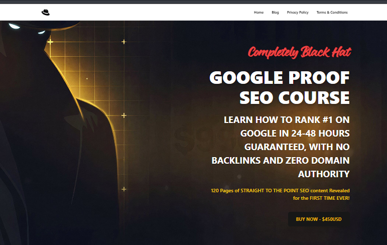 GOOGLE PROOF SEO COURSE -LEARN HOW TO RANK #1 ON GOOGLE IN 24-48 HOURS GUARANTEED, WITH NO BACKLINKS AND ZERO DOMAIN AUTHORITY