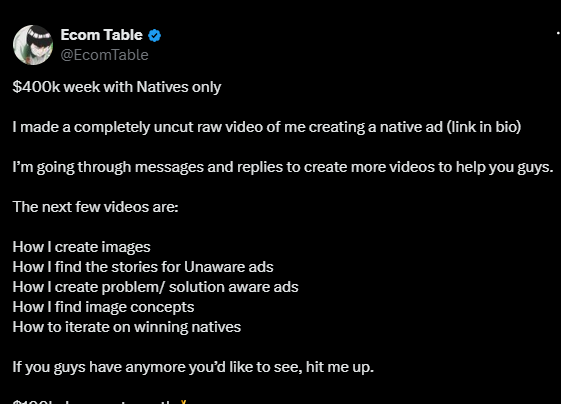 EcomTable – Raw Uncut Native Creation